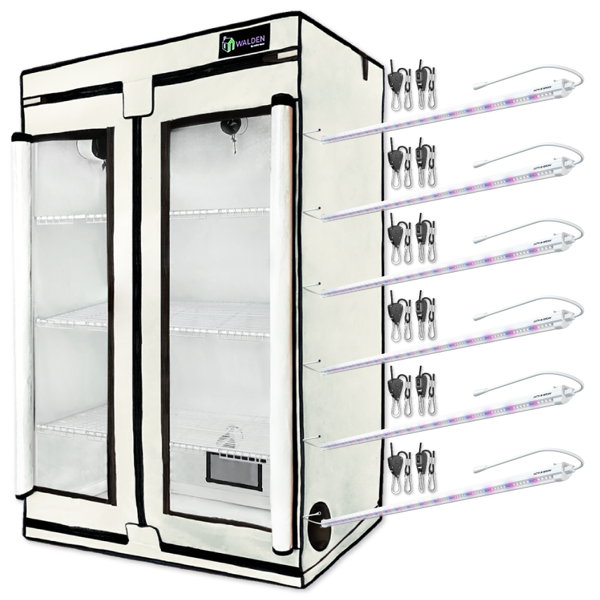 Clones & Cuttings 3-Tier Walden White LED Grow Tent Kit